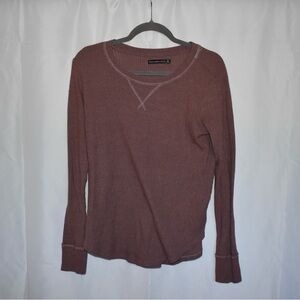 ABERCROMBIE & FITCH WOMENS MAUVE RIBBED LONG SLEEVE
